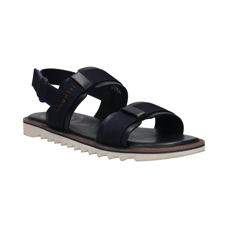 Bugatti Dorfu Dark Blue Leather Mens Back Strap Shoes - UK 7 (B0CTMVVD14) Amazon Price History, Amazon Price Tracker
