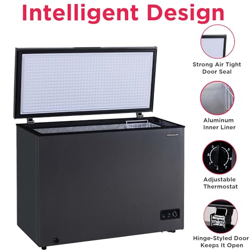 Frigidaire Chest Deep Freezer, 10 Cu. Ft. Capacity, Granita Rugged Design-Adjustable Thermostat-Removable Vinyl Coated Wire Basket-Easy Defrost Drain on Fridge.com