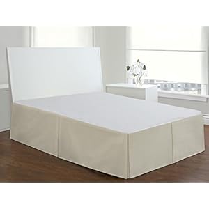   Lux-Hotel-Tailored-Bed-Skirt-Classic-14-Drop-Length-Pleated-Styling-Full-Ivory