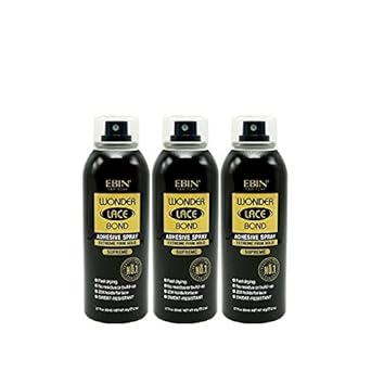 EBIN NEW YORK Wonder Lace Bond Spray Supreme 3pack - Extreme Firm Hold 2.7oz / 80ml | الاستخدام النشط ، التجفيف السريع ، بدون بقايا ، لا تراكم ، تعليق قوي ، تعليق طوال اليوم, تطبيق شعر مستعار يومي