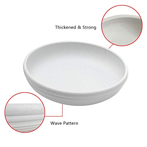 Sarosora Round Plastic Plant Saucer Drip Tray Set Of 6 For Indoor Outdoor Home Garden Flower Plant Container Flower Pot Pallets ((5.8''+7"+8'') X2, White-Grey) #TOP5