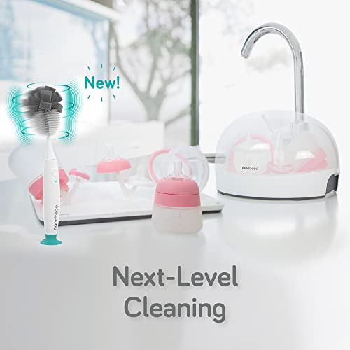 Nanobébé Flexy Silicone Baby Bottle, Anti-Colic, Natural Feel, Non-Collapsing Nipple, Non-Tip Stable Base, Easy To Clean, 3-Pack, Pink, 9Oz #TOP5