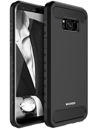 MASCHERI Galaxy S8 Case, [Prism Series] Heavy Duty Rugged Drop Protection Dual Layer Protective Hybrid Armor Defender Case [Anti-Shock] for Samsung Galaxy S8 - Black