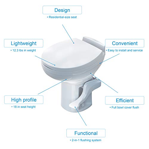 Thetford 42169 Aqua-Magic Residence Rv Toilet / High Profile / White thumb #1