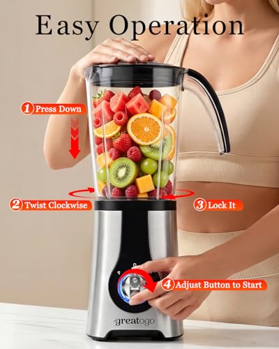 Blender and Food Processor Combo, Countertop Kitchen Small Smoothie Blender - Image 3