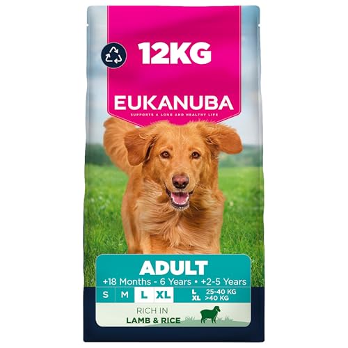 Eukanuba Lamb & Rice - Complete Dry Dog Food - For Adult Large & Giant Breed Dogs 12KG