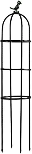Miniatura 9 de Enrejado de obelisco de jardín para plantas trepadoras, 47 pulgadas de alto, 3 capas de jaula para plantas de torre para flores, vegetales, vid,