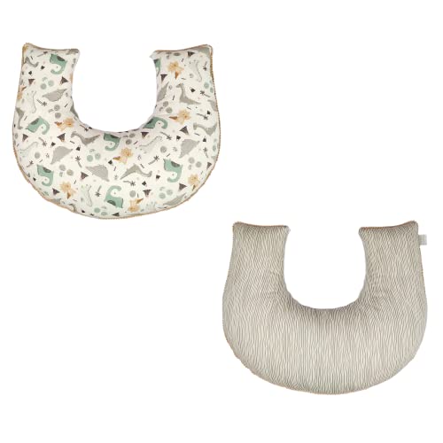 Almofada Amamentação Luxo Bebê Menino Dupla Face Dinossauros 100% Algodão