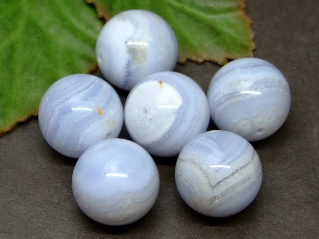 Amazon | g3-723 16mm AA ブルーレースアゲート 1粒売り 鑑別済・本物