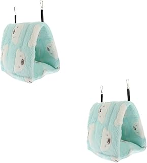 NOLITOY 2 Pçs Pequeno Animal Gaiola Rede Hamster Casa De Dormir Aconchegante Casa De Hamster Cobaia Casa Pequeno Animal Gaiola Quente Ninho De Dormir Quente Hamster Casa Pendurada