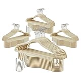 COM-FORT HOUSE- Perchas Terciopelo Antideslizantes- Pack 80 Unidades- Color...