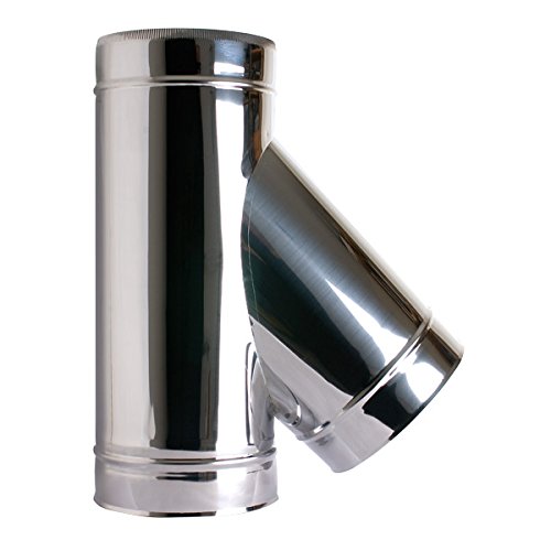 Shieldmaster 6" (150mm) 135 Degree Tee Piece Twin Wall Insulated Flue Pipe in...