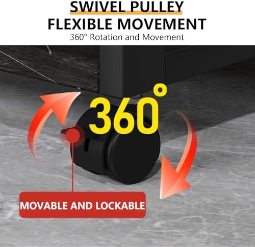 4-Tier Movable AV Media Stand, Adjustable Stereo Rack for TV & Audio Equipment, Reinforced Steel Entertainment Center, Easy Assembly, White, 50x40x89cm