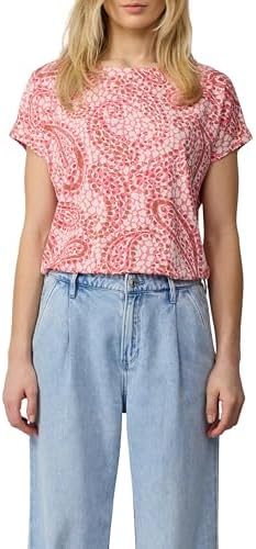 s.Oliver RED LABEL Relaxed fit T-shirt van viscosemix met extra brede schouders in wit online kopen | P&C