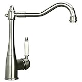 ENKI grifo mezclador palanca de cerámica cocina níquel cepillado HELENA