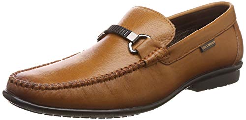 Image of Lee Cooper Men's TAN Leather Driving Style Loafer-44 UK (LC2339BR)