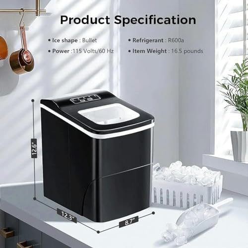 Máquina portátil para hacer hielo de mostrador miniatura 6