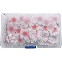 1Box Edible Flower Cupcake Decoration Glutinous Rice Paper Water,Edible Cake Toppers, Wedding Cake Birthday Party Baking Tray Cake Toppers Sakura Cherry Blossom, Frosting, Icing and Decorations