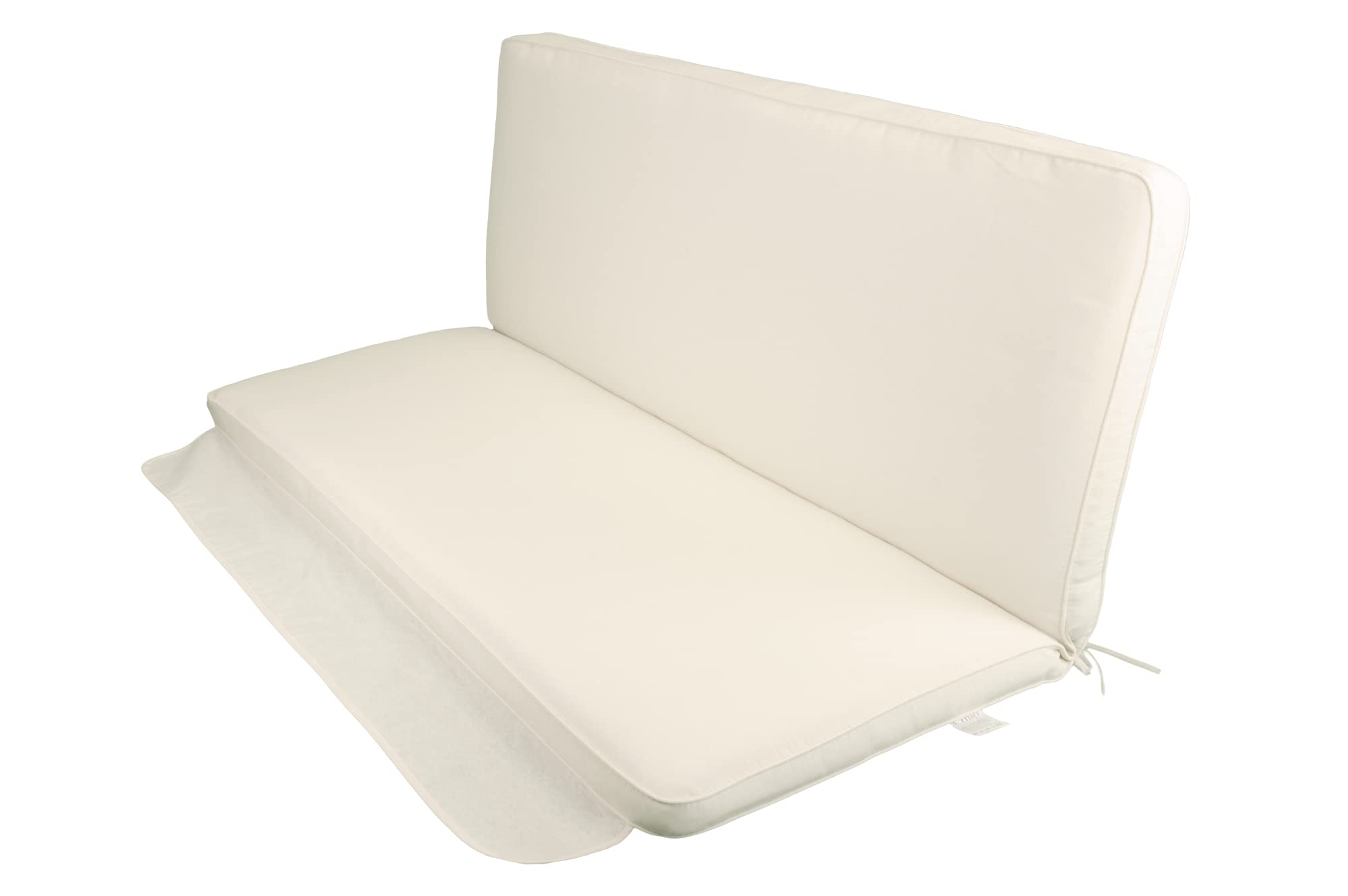 GHIOCUSCINI | Cuscino da Esterno per Dondolo da Giardino, Colore Ecru con Tettuccio, Tessuto Cotone/Poliestere, Sfoderabile, 135 cm, Spessore 6 cm, Made in Italy
