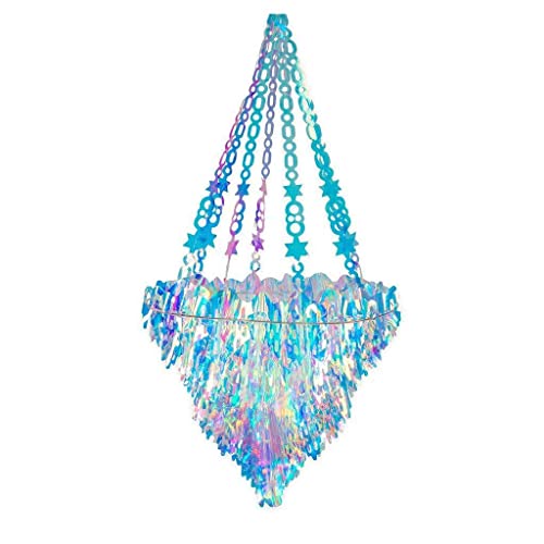 Chandelier de fête multicolore géant de 21 pouces style cristal pour plafond
