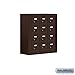 Cell Phone Storage Locker - 4 Door High Unit (8 Inch Deep Compartments) - 12 A Doors - Bronze - Surface Mounted - Resettable Combination Locks