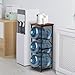 storenization 5 Gallon Water Jug Holder, 3-Tier Water Bottle Holder with Wood Top Shelf, Heavy Duty Water Cooler Jug Rack, Water Dispenser Storage Stand for Kitchen Office and Living Room