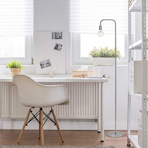 Globe Electric 67067 Holden 70" Floor Lamp, Brushed Steel, In-Line On/Off Foot Switch #TOP1