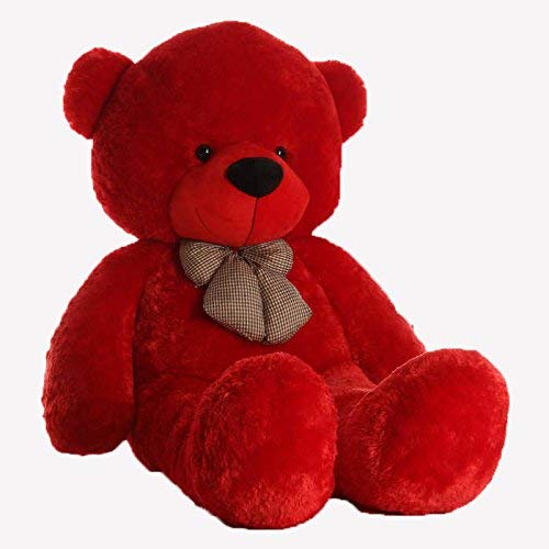 Image of Teddy Bear Soft Toy,Birthday Gift for Kids,Girls,Wife,Girlfriend,Husband Plush & Stuffed Toys (Red,4 Feet)