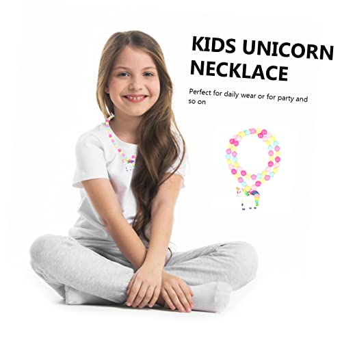 GALPADA 1 Conjunto 2 Unidades colar de unicórnio pulseira de concha colar de meninas colares um cola