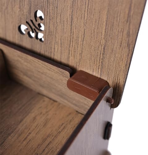 HYRCA Ahşap Çay Kahve Düzenleyici, 6 Bölüm, 2 Çekmece (Gediz) - Görsel 3