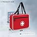 Portable First Aid Bag, Empty Emergency Trauma Kit with Reflective Strips, Multi-Compartment Medical Organizer for Travel, Camping, Car, Outdoor and Home, BAG ONLY (Red)