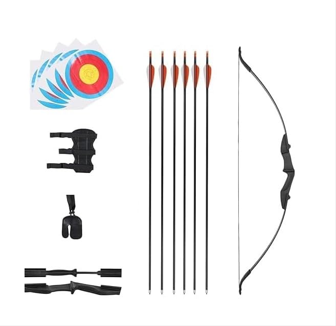Archery 40LBS Recurve Bows bow and arrow archery set crossbow Suitable for left and right hands crossbow for adults hunting uk Comes with arm and finger guards black