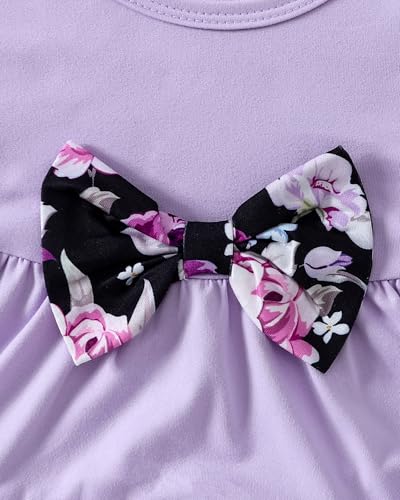 Image of Weebaby Baby Girl Clothes Infant Toddler Girl Clothing Ruffle Shirt High Low Top Floral Allover Pant Little Girls Clothes
