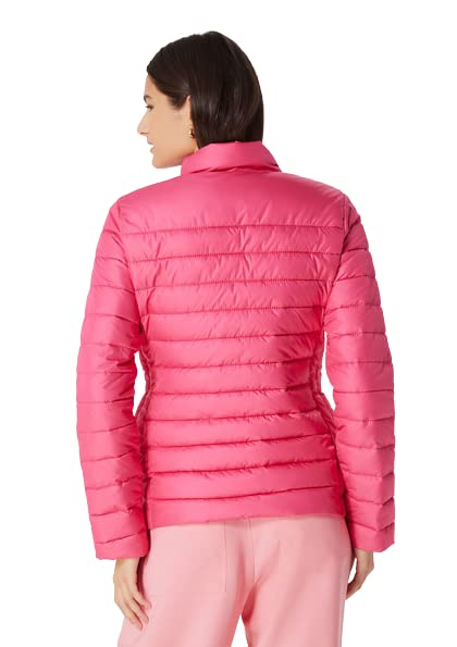 Jaqueta Básica Feminina Puffer Com Forro - Rosa P