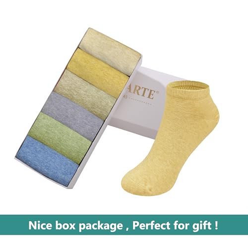 Image of MAGIARTE Womens Cotton Ankle Socks Low Cut Athletic Casual Mutil Color No Show Running Socks for Women