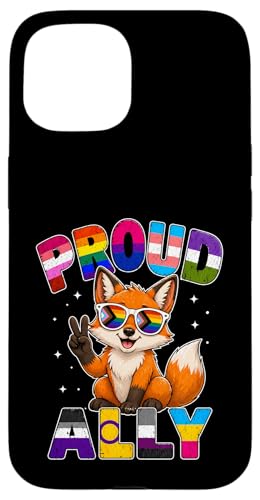 Proud Ally Fox LGBTQ�v���C�h���ԁB �X�}�z�P�[�X iPhone 15 �p
