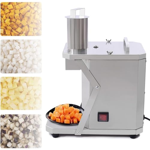GTHTUHFD Picadora De Verduras Comercial De 200 W, Eléctrica, Automática, De Alta Resistencia, De Acero Inoxidable, para Frutas.,12mm