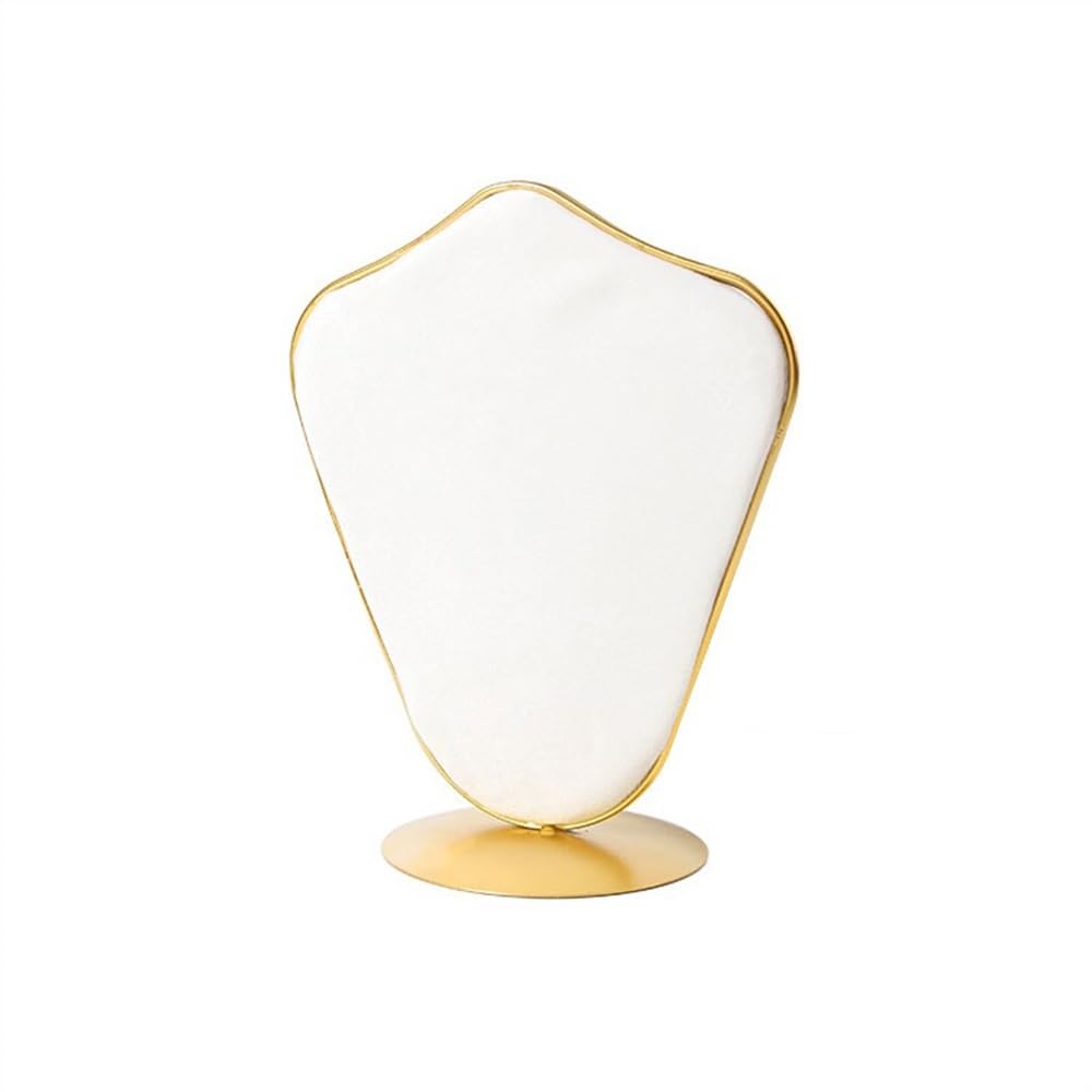 Support de collier en velours beige de haute qualité pour rangement élégant
