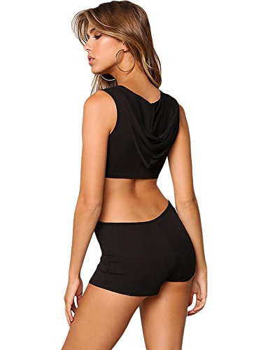 Mono negro YALI Luyao sin mangas en talla L para evitar el calor con elegancia 2