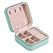 Produktbild Ridecle Schmuck Organizer Display Reise Schmucketui Boxen 10X10X5cm Reise Tragbare Schmuckschatulle Leder Aufbewahrung Organizer Ohrringhalter