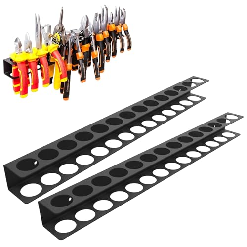 Organizer Da Parete Per Cacciaviti E Pinze | 14 Fori Per Cacciaviti | Supporto Metallico Per Officina E Garage