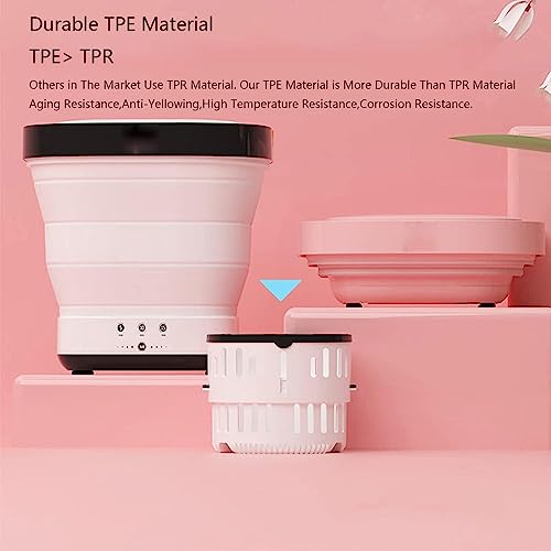 Juego de Lavadora y Secadora portátil con Secado a 60/80 ℃ y UV, Mini Lavadora y Secadora combinadas 350 PRM, Secado por Centrifugado, Rueda Ondulada 4D para Ropa Interior, bebé, v