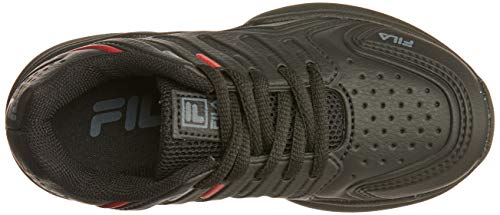 Tênis Lugano 6.0, Fila, Criança Unissex, Preto/Grafite/Vermelho, 30