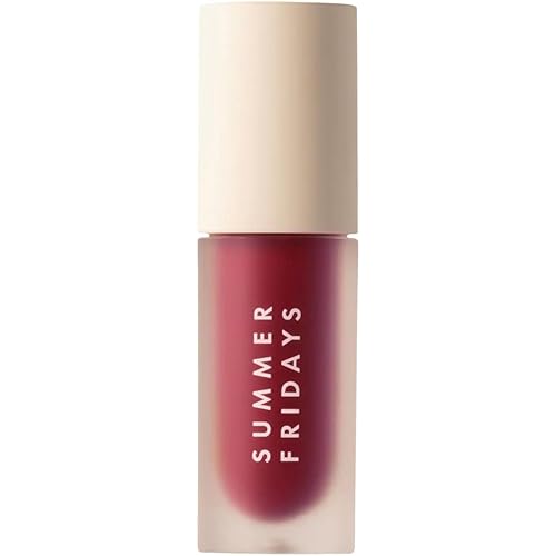 Summer Fridays Dream Lip Oil - Tinted Lip Oil with Moisturizing Sheer Coverage, High-Shine and Deep Hydration - Non-Sticky Formula for Long-Lasting Softness - Midnight Berry (0.15 Oz)