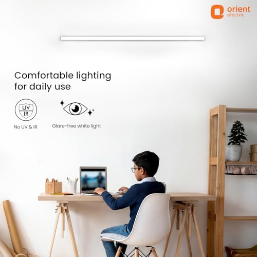 Image of Orient Electric Grace Pro 24W Square LED Batten| 2400 lumens Bright Light Output| LED tubelight for Home| Sleek & Elegant Design| 1Year Warranty by Orient | Cool White