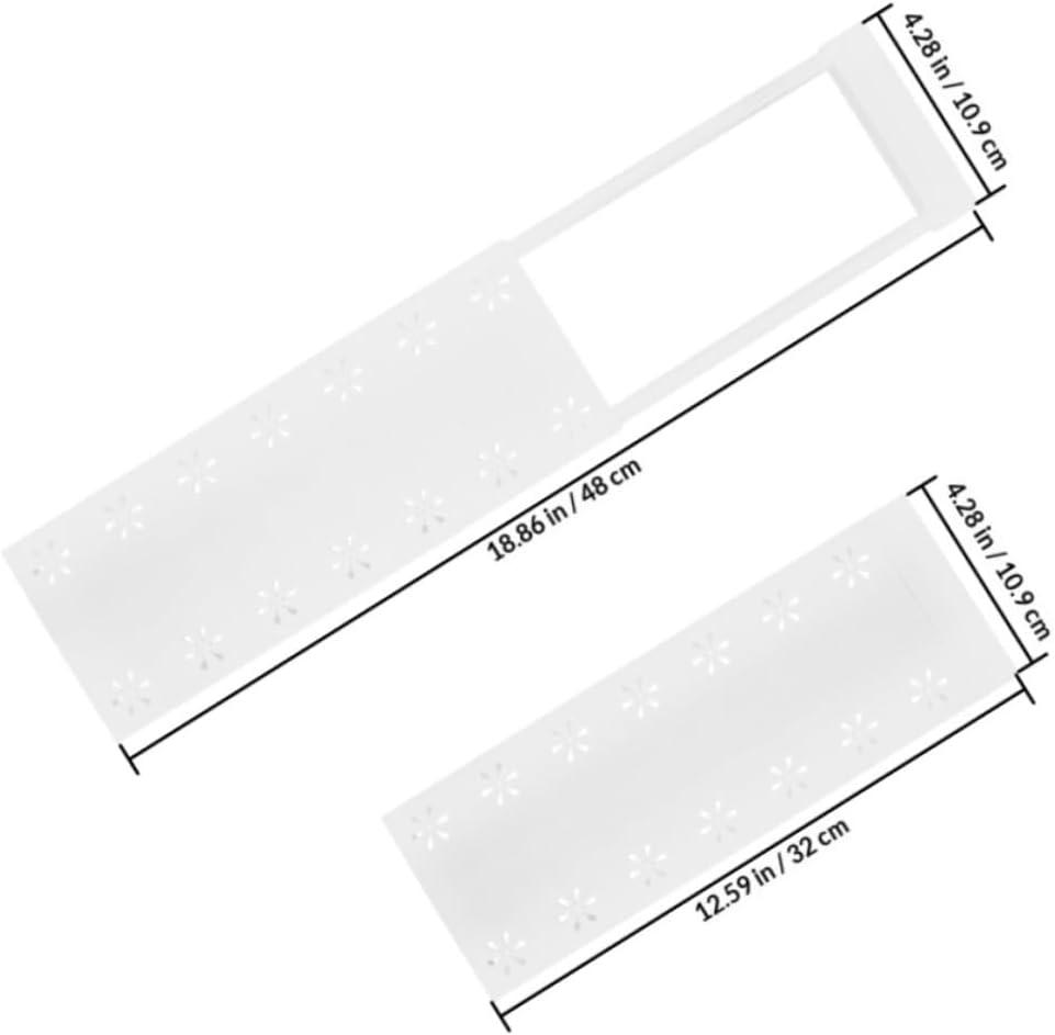 ULTECHNOVO 3pcs Expandable Adjustable Closet Tension Shelf Organizer, Wardrobe Clothes Storage Rack, 32-48cm Extendable Cabinet Divider for Closet Shelves