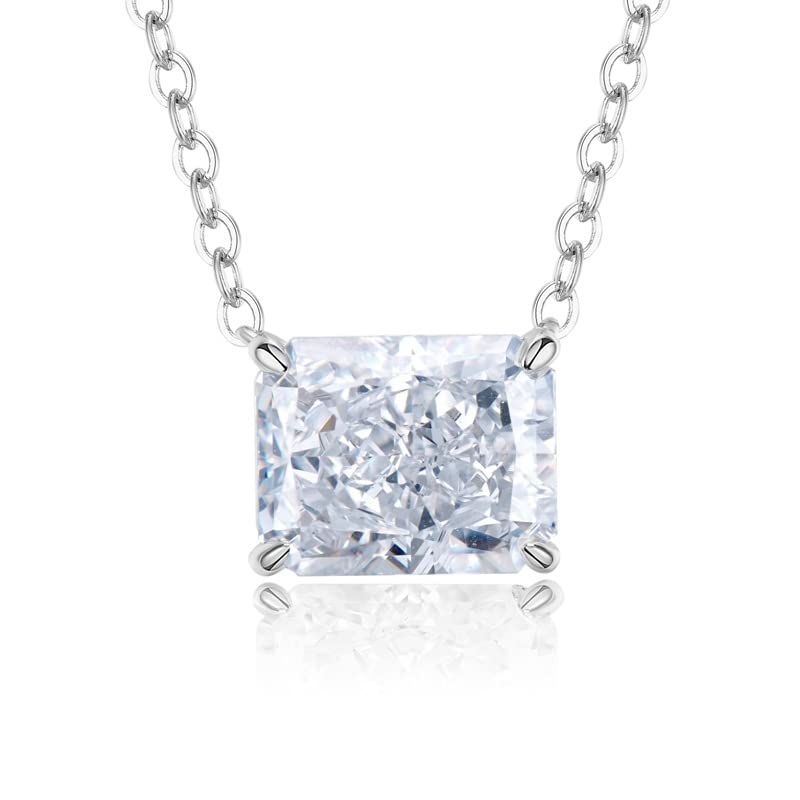 Collier en diamant blanc de 4 carats et argent 925 de haute joaillerie