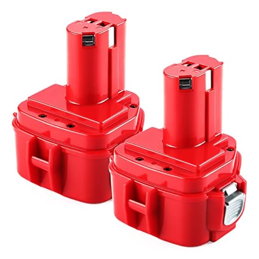 [2 piezas] POWER-XWT 12V 3,0Ah Ni-Mh Batería de herramientas para Makita 1220 1222 PA12 1233S Batería de Repuesto rojo