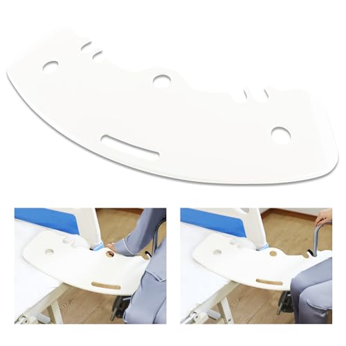 [LOSCHEN]Planche de transfert, dispositif d'aide au transfert du patient d'un fauteuil roulant au lit, aux toilettes, à la baignoire, à la voiture - Planche coulissante avec poignée, encoches (blanc)