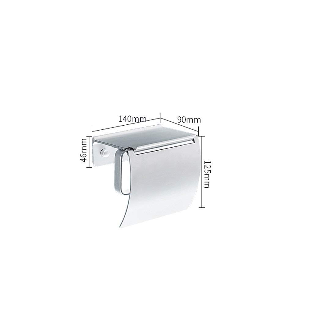 NEECS Portarrollos de Papel higiénico-Portarrollos de Papel higiénico de Aluminio Espacial con Estante montado en la Pared para baño Cepillado